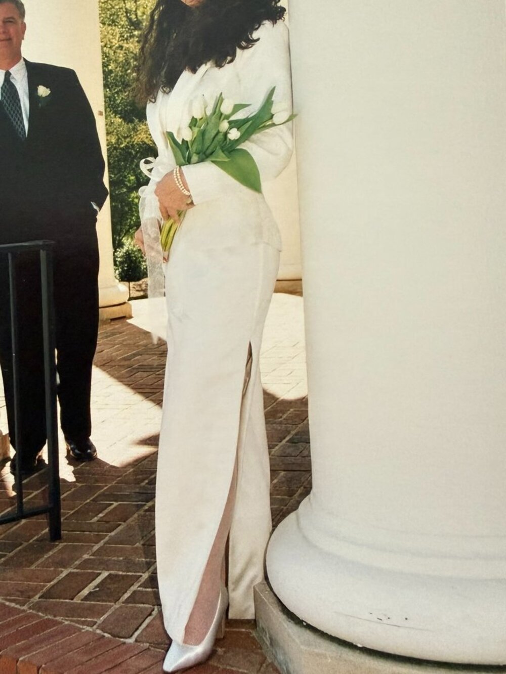 Vintage 1999 Bill Levkoff Formal Dress & Jacket Set • Candlelight Satin • Size 6